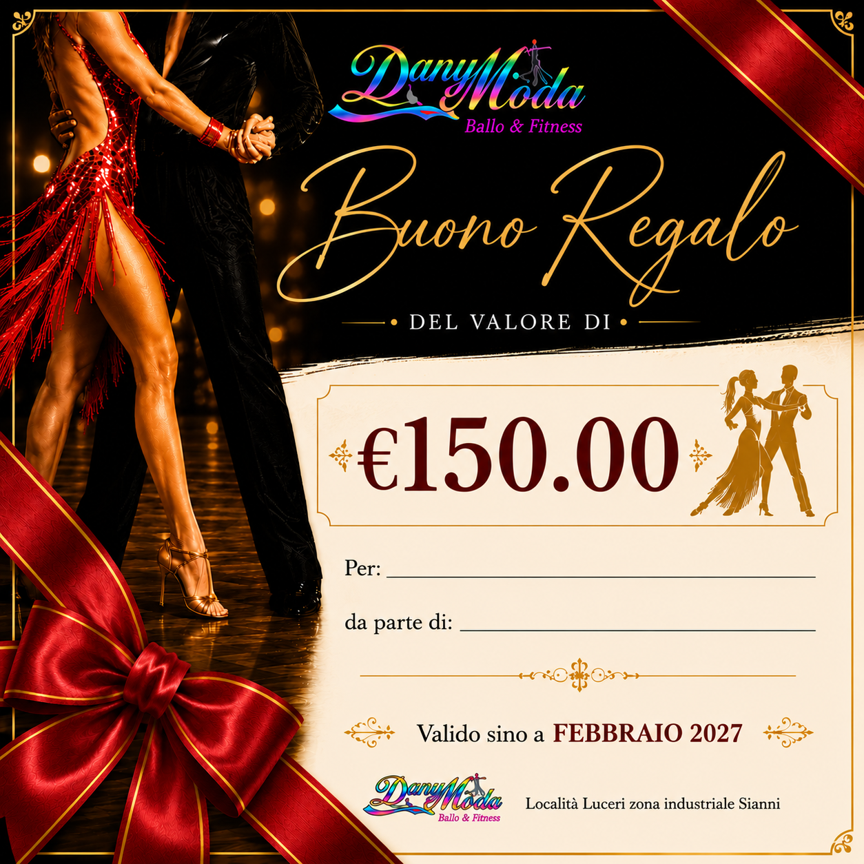 Buono Regalo €150 – Dany Moda Ballo & Fitness