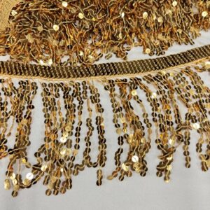 Frange paillettes oro