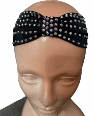 Fascia per capelli con strass