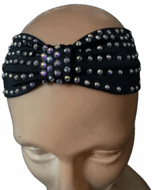 Fascia per capelli con strass