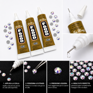 Colla F6000 per Strass e Cristalli – Adesivo Professionale Trasparente 30 ml