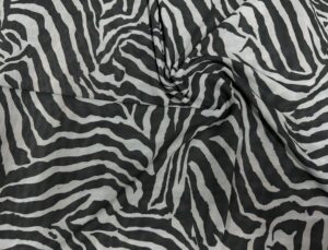 Retina fantasia zebra bianco/grigio scuro