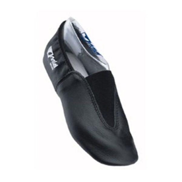 Scarpa artistica in pelle nera con fondo misto