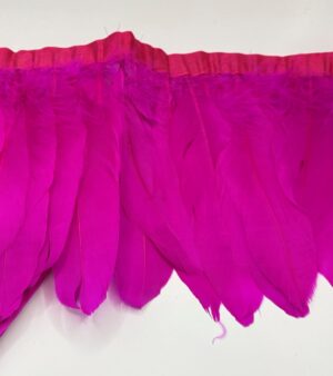 Frange piuma d’oca fucsia