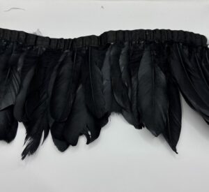 Frange piuma d’oca nero