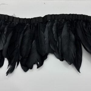 Frange piuma d’oca nero