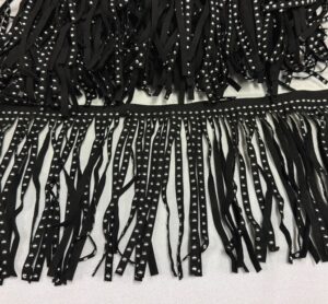 Frange tessuto con perline