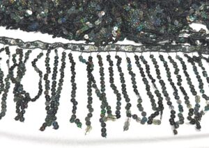 Frange paillettes nero