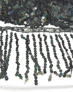 Frange paillettes nero