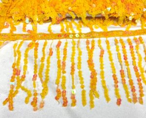 Frange paillettes giallo