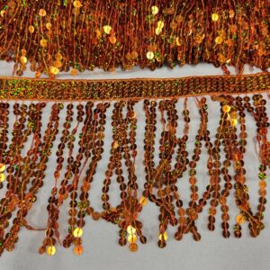Frange paillettes arancio