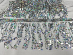 Frange paillettes argento