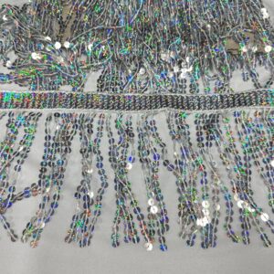 Frange paillettes argento