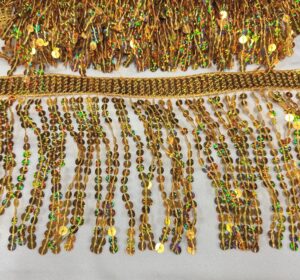Frange paillettes oro multicolor