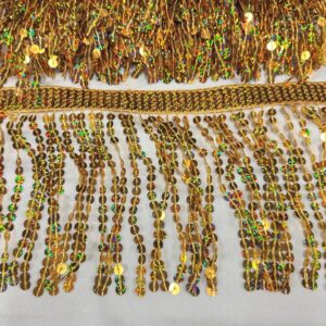 Frange paillettes oro multicolor