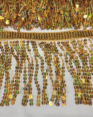 Frange paillettes oro multicolor