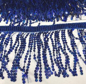 Frange paillettes royal