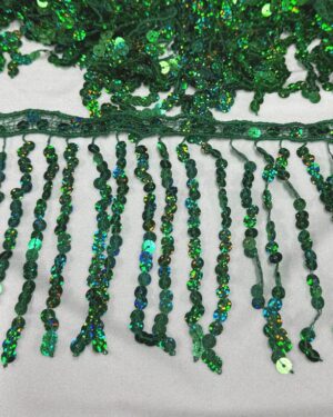 Frange paillettes verde bandiera
