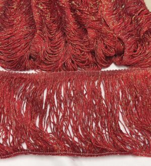 Frange rosso glitter