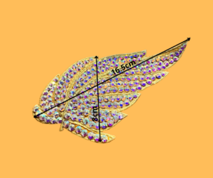 Applicazione foglia con strass