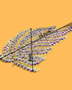 Applicazione foglia con strass