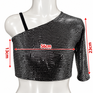 Maglina Ginger Nera con Paillettes Argento OFFERTA