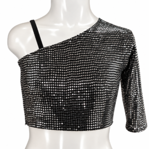 Maglina Ginger Nera con Paillettes Argento OFFERTA