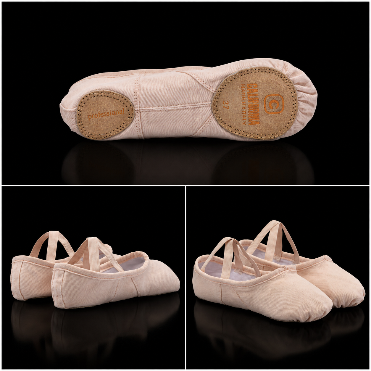 Mezza punta danza in pelle rosa DanyModa Ballo & Fitness
