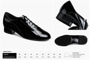 Supadance Scarpe da Ballo Uomo in Vernice Nera – Modello 5200