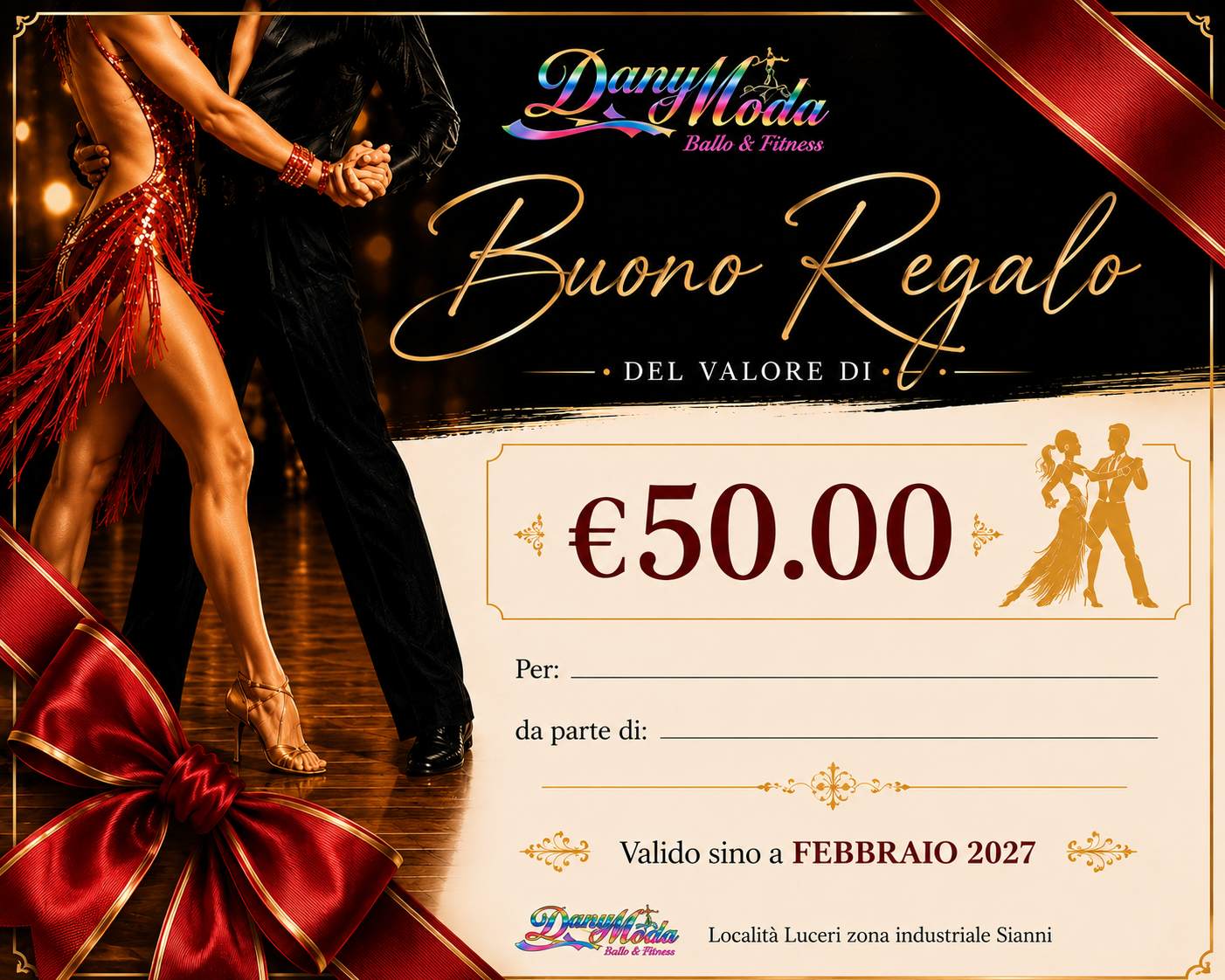 Buono Regalo €50 – Dany Moda Ballo & Fitness