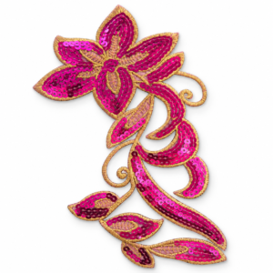 applicazione ricamata con paillettes